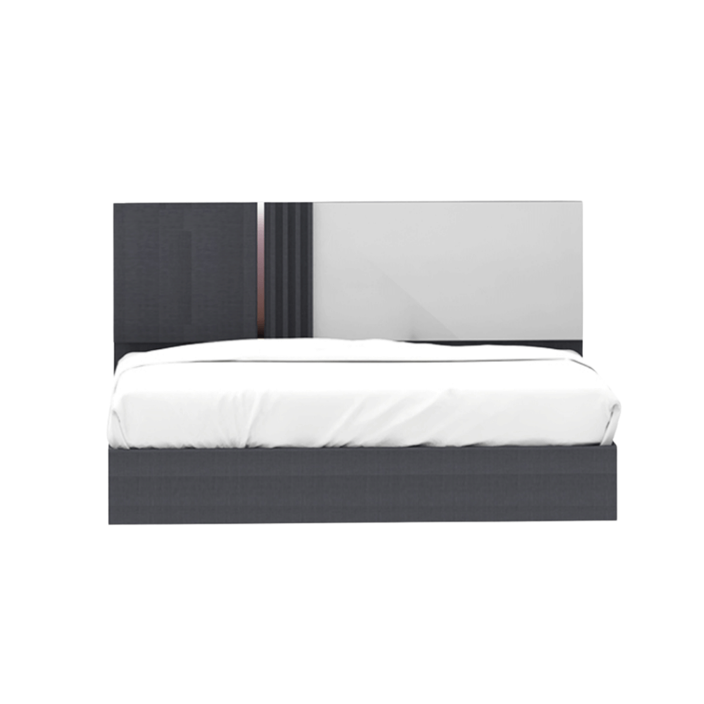 ชุดห้องนอน + ที่นอนสปริง 6 ฟุต WISDOM DESIGN FURNITURE รุ่น MARTIN สีเทา_2